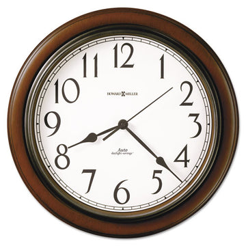 Howard Miller® Talon Auto Daylight-savings Wall Clock, 15.25" Overall Diameter, Cherry Case, 1 Aa (sold Separately) freeshipping - TVN Wholesale